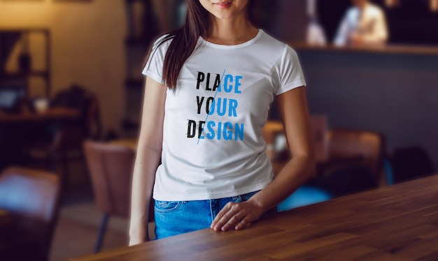 Clothing female tshirt mockup