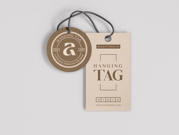 clothing hang tag branding mockup