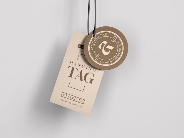 clothing hang tag branding mockup