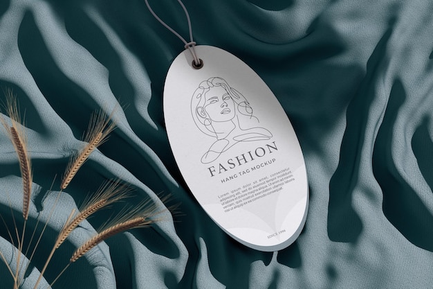 Clothing hang tag mockup