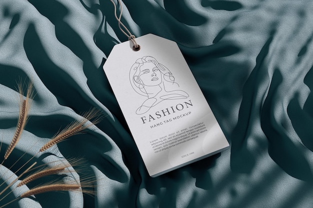 Clothing hang tag mockup