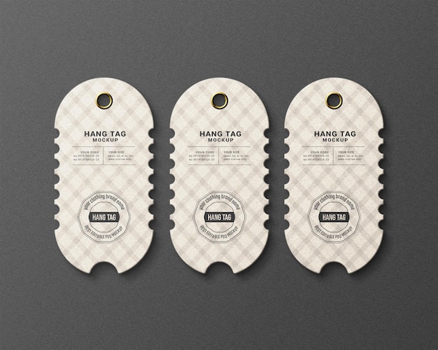 PSD clothing hang tag mockup