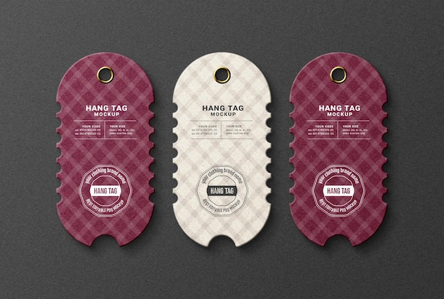 PSD clothing hang tag mockup