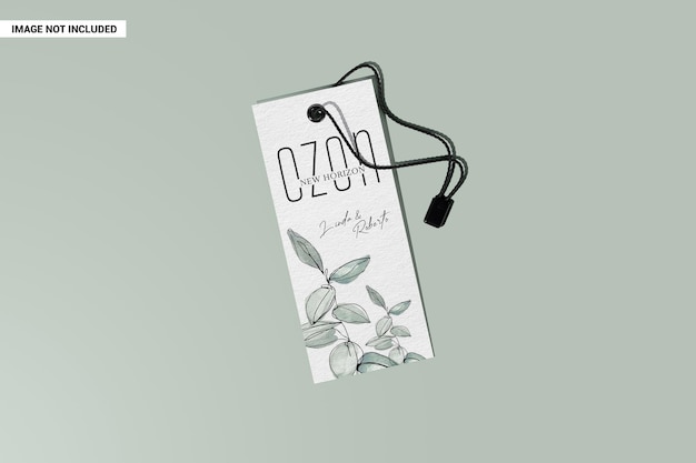 PSD clothing hang tag mockup