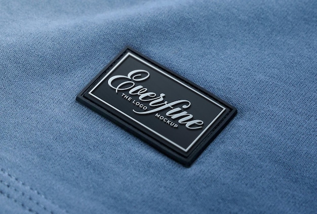 Clothing label 3d logo mockup