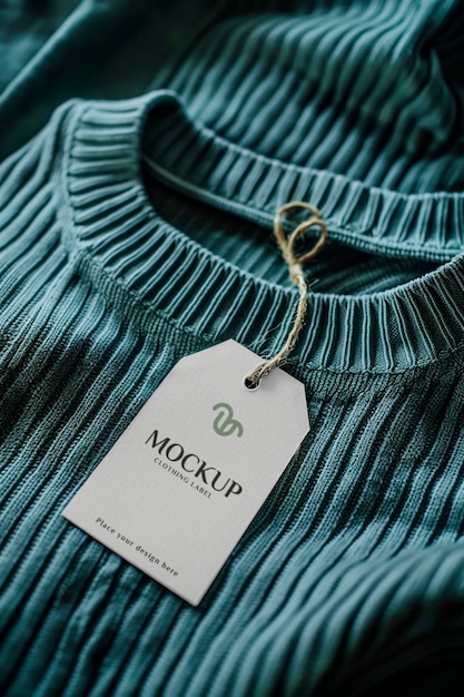 PSD clothing label mockup design