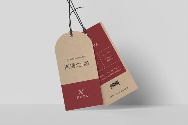 clothing label mockup