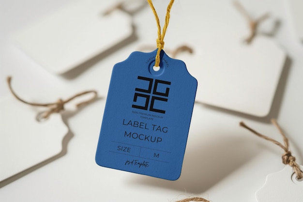 PSD clothing label tag mockup