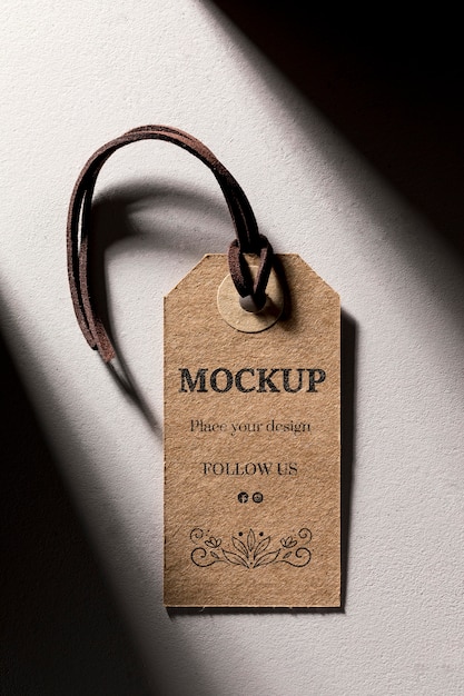 Clothing minimalist cardboard tag mock-up