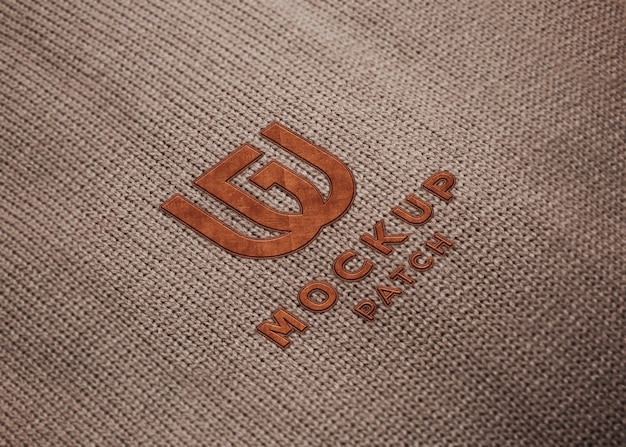 PSD clothing patch mockup design