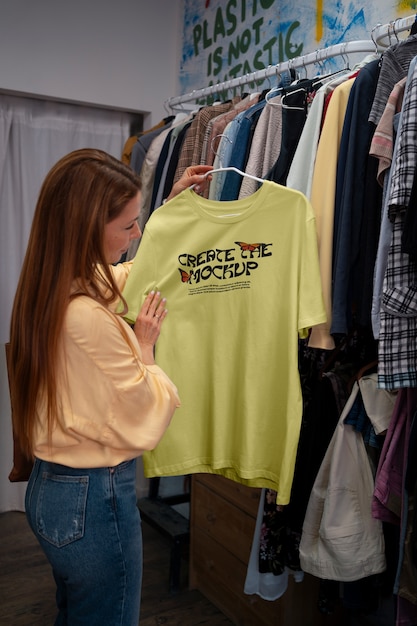 PSD clothing in a second-hand store