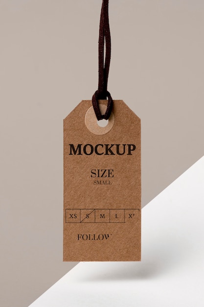 PSD clothing size tag mock-up