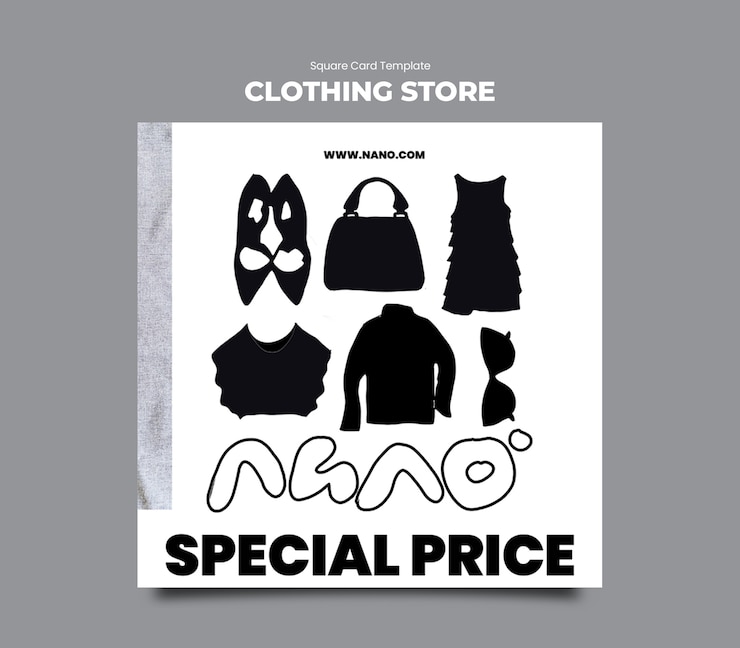 PSD 服装店のビジネステンプレート