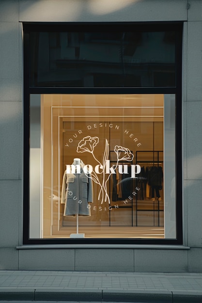 PSD clothing store mockup design