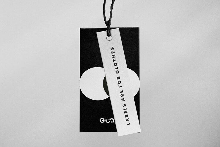 PSD clothing tag mockup fashion branding psd