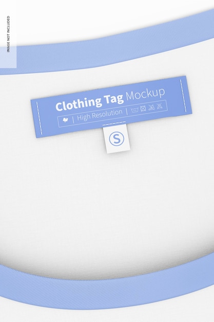 Clothing Tag Mockup, on T Shirt