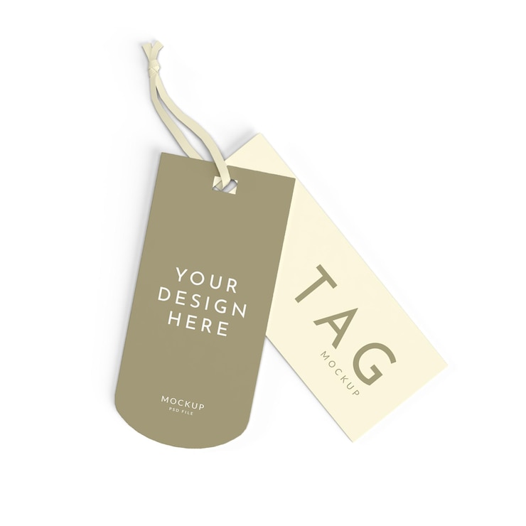 PSD clothing tag mockup