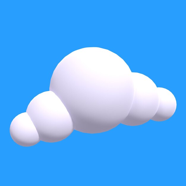 Cloud 3d icon render cute