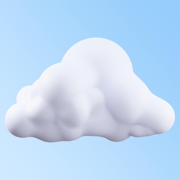 PSD cloud 3d icon