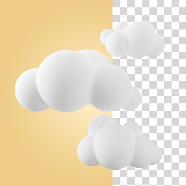 PSD cloud 3d icon