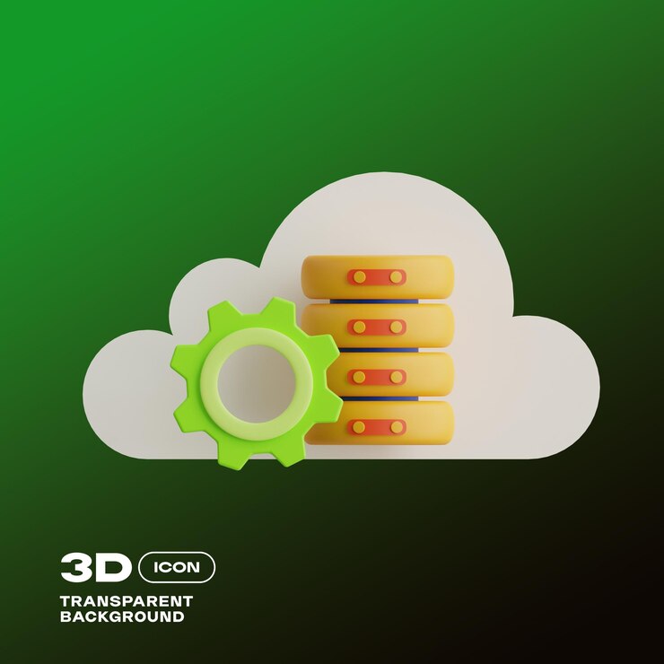 PSD cloud algorithm 3d icon png template