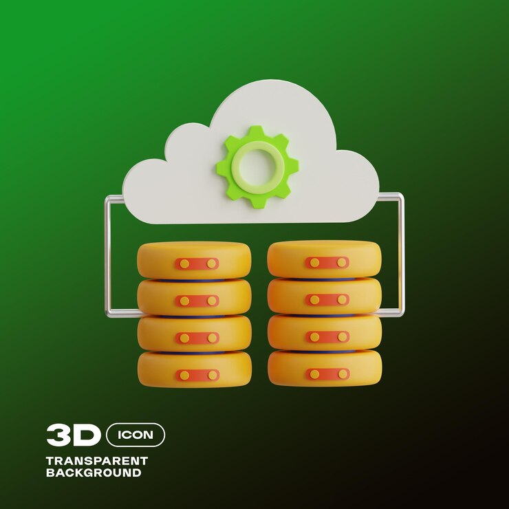 PSD cloud algorithm 3d icon png template