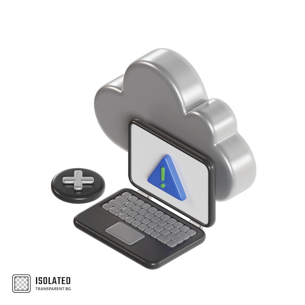 Cloud blocked 3d icon