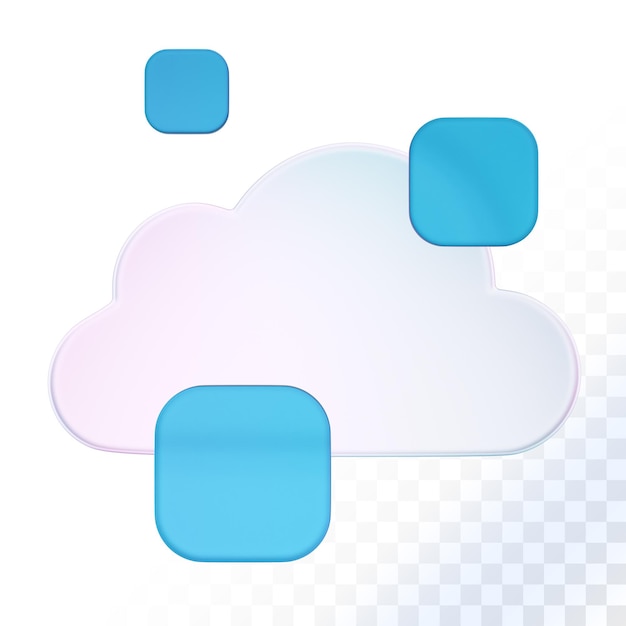 PSD rendering 3d di dati cloud