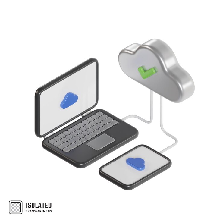 PSD cloud device 3d icon