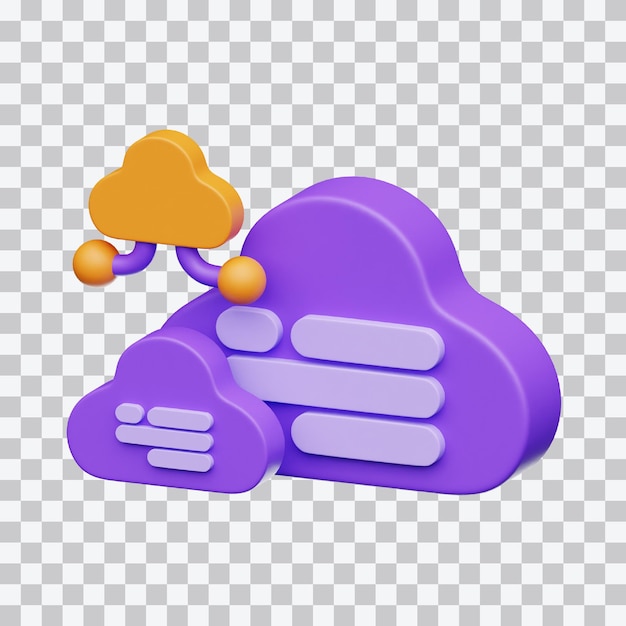 Cloud Document 3D Illustration