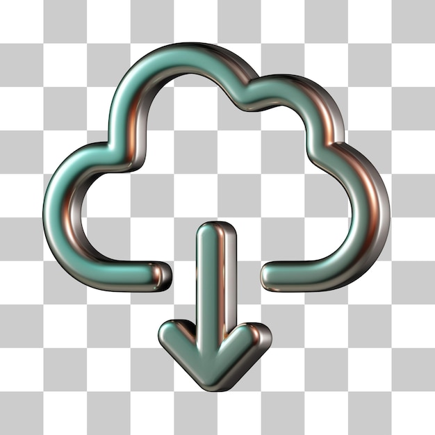 PSD cloud downloaden 3d-pictogram