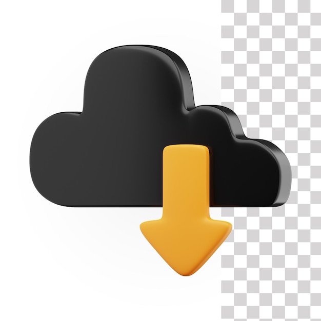 PSD cloud downloaden 3d-pictogram