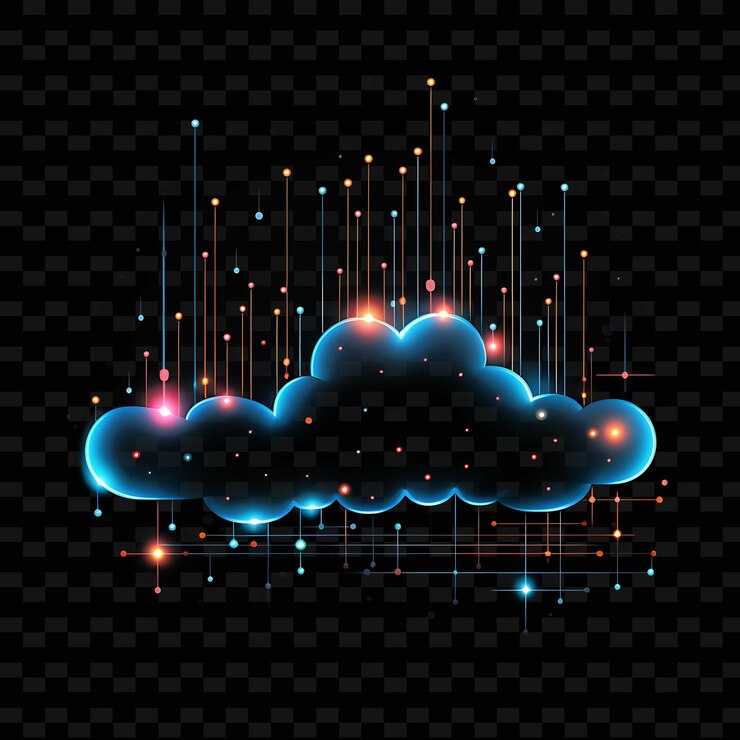 PSD cloud dreamy blue dotted neon lines sun decorations straight png y2k shapes transparent light arts