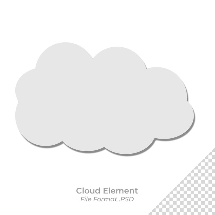 PSD cloud element psd file transparent bubble text cloud element
