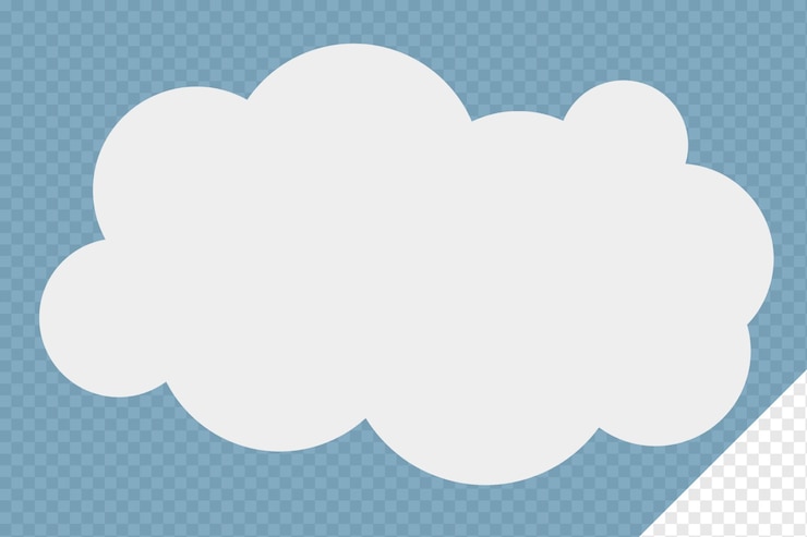PSD cloud element transparante psd bubble tekst wolk sjabloon