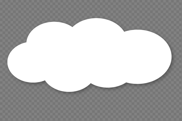 PSD cloud element transparent psd bubble text cloud template
