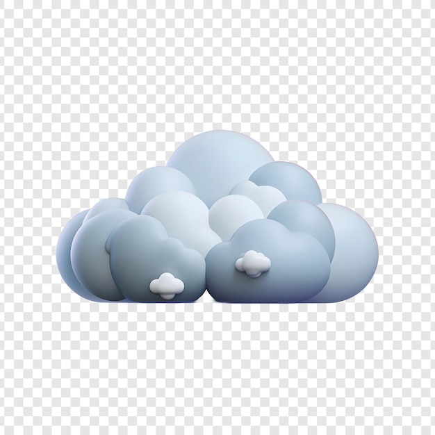 Cloud icon isolated on transparent background