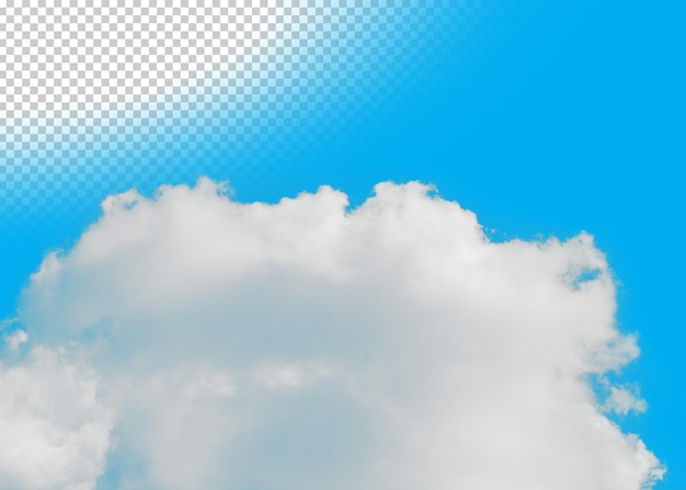 Cloud isolated transparency background