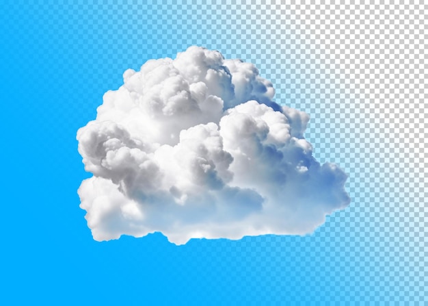 Cloud isolated transparency background