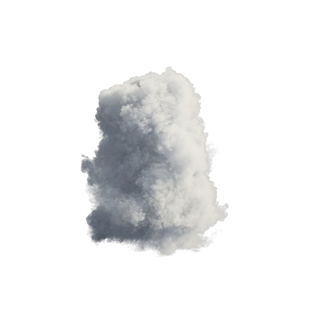 PSD cloud isolated transparent background 3d rendering