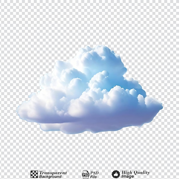 PSD cloud isolated on transparent background