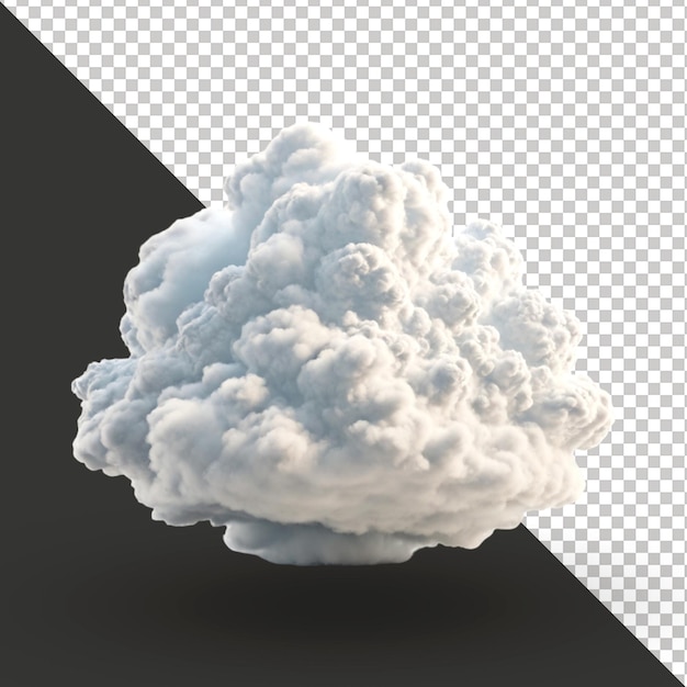 PSD cloud isolated view on a transparent background