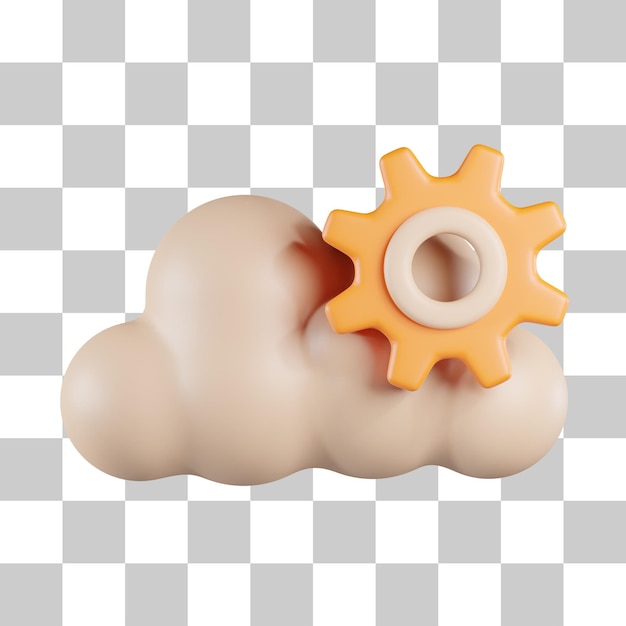 Cloud management 3d icon