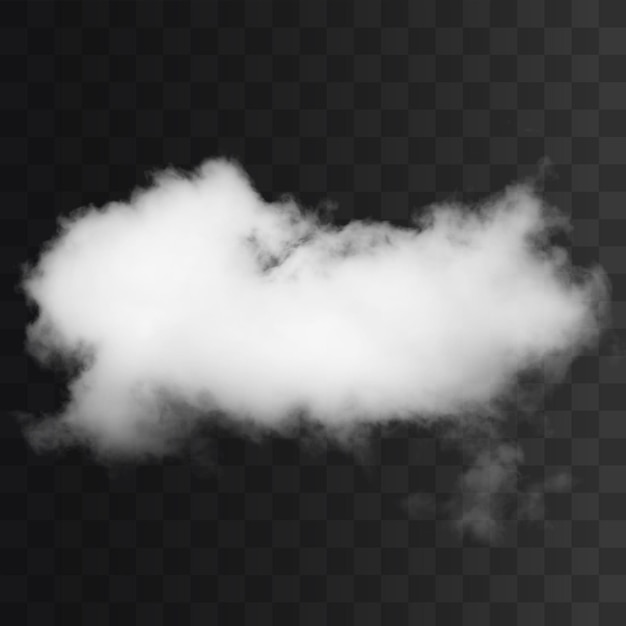 PSD cloud png isolated on a transparent background