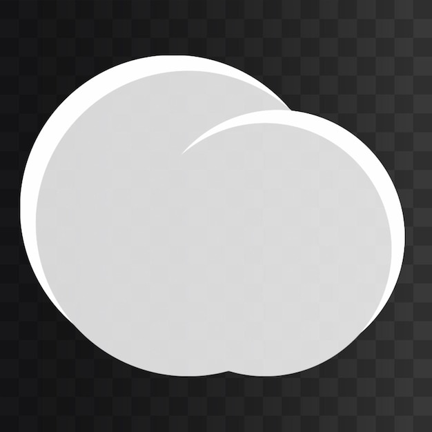 PSD cloud png isolated on a transparent background