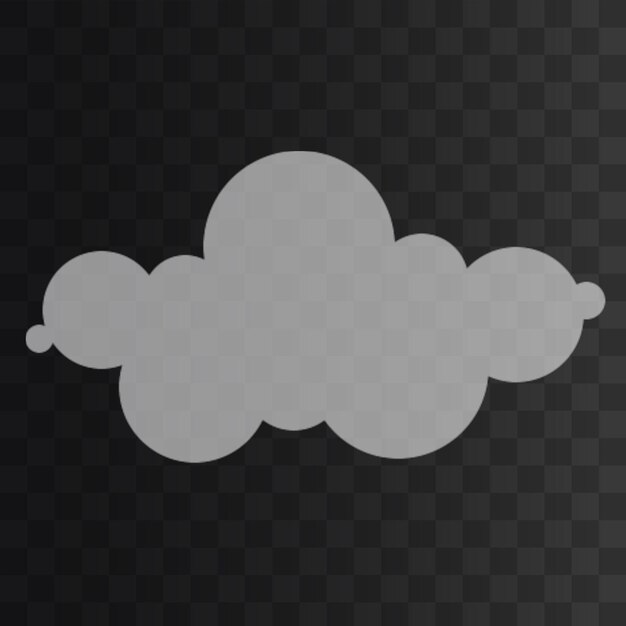 PSD cloud png isolated on a transparent background