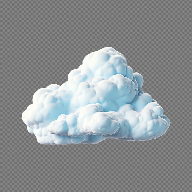 Nuvola png isolata su sfondo trasparente