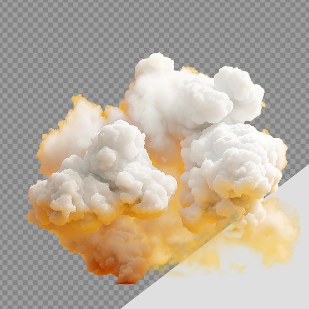 PSD cloud png isolated on transparent background