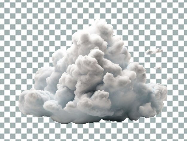 PSD cloud png isolated on transparent background