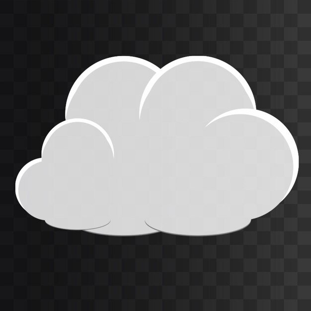 PSD cloud png isolated on a transparent background